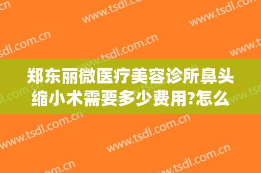 郑东丽微医疗美容诊所鼻头缩小术需要多少费用?怎么样?(鼻头变小整形费用)