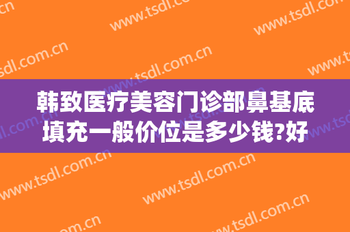 韩致医疗美容门诊部鼻基底填充一般价位是多少钱?好不好?(韩国整鼻子需要多少钱)