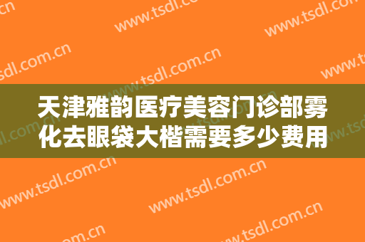 天津雅韵医疗美容门诊部雾化去眼袋大楷需要多少费用?贵不贵?