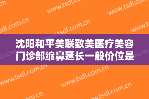 沈阳和平美联致美医疗美容门诊部缩鼻延长一般价位是多少钱?贵不贵?