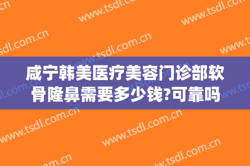 咸宁韩美医疗美容门诊部软骨隆鼻需要多少钱?可靠吗?(咸宁整形医疗美容医院)