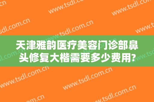 天津雅韵医疗美容门诊部鼻头修复大楷需要多少费用?效果怎么样?