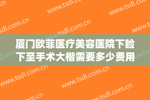 厦门欧菲医疗美容医院下睑下至手术大楷需要多少费用?怎么样?(上睑下垂手术厦门哪家医院好)