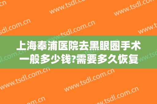 上海奉浦医院去黑眼圈手术一般多少钱?需要多久恢复?(上海去黑眼圈费用)