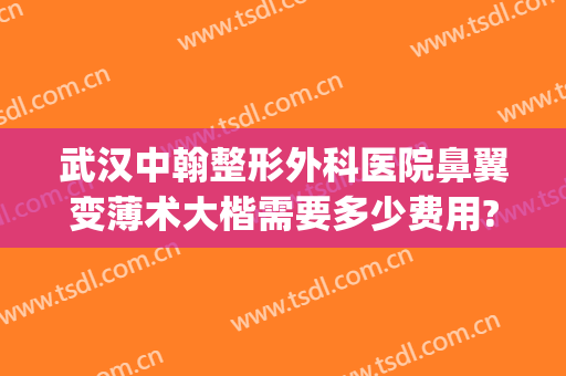 武汉中翰整形外科医院鼻翼变薄术大楷需要多少费用?贵不贵?(武汉中翰整形外科医院怎么样)