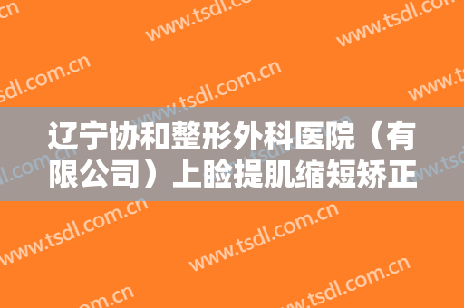 辽宁协和整形外科医院（有限公司）上睑提肌缩短矫正上睑下垂价钱?好不好?