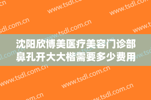 沈阳欣博美医疗美容门诊部鼻孔开大大楷需要多少费用?好不好?(沈阳博美整形医院)