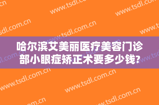 哈尔滨艾美丽医疗美容门诊部小眼症矫正术要多少钱?多长时间恢复?