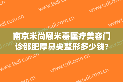 南京米尚恩米嘉医疗美容门诊部肥厚鼻尖整形多少钱?好不好?(南京米尚恩整形可靠吗)