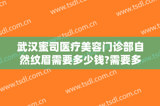 武汉蜜司医疗美容门诊部自然纹眉需要多少钱?需要多久恢复?