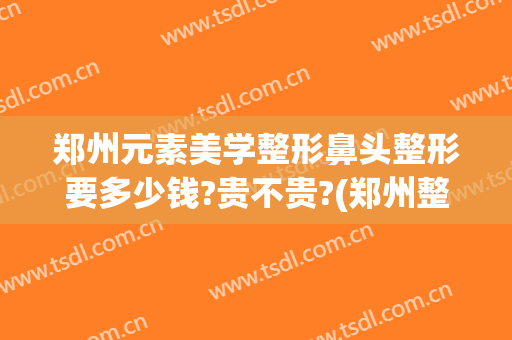 郑州元素美学整形鼻头整形要多少钱?贵不贵?(郑州整鼻子多少钱)