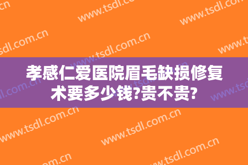 孝感仁爱医院眉毛缺损修复术要多少钱?贵不贵?