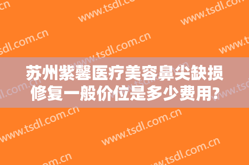 苏州紫馨医疗美容鼻尖缺损修复一般价位是多少费用?贵不贵?