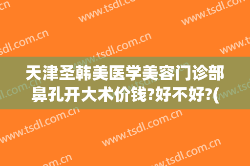天津圣韩美医学美容门诊部鼻孔开大术价钱?好不好?(天津圣韩美医疗美容门诊)