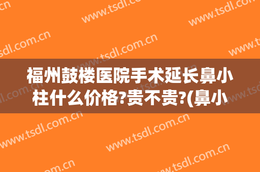 福州鼓楼医院手术延长鼻小柱什么价格?贵不贵?(鼻小柱延长术后效果图)
