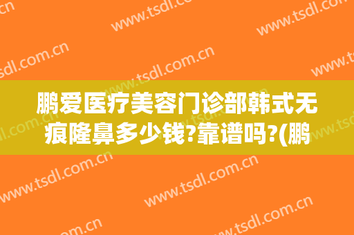 鹏爱医疗美容门诊部韩式无痕隆鼻多少钱?靠谱吗?(鹏爱整形美容医院简介)