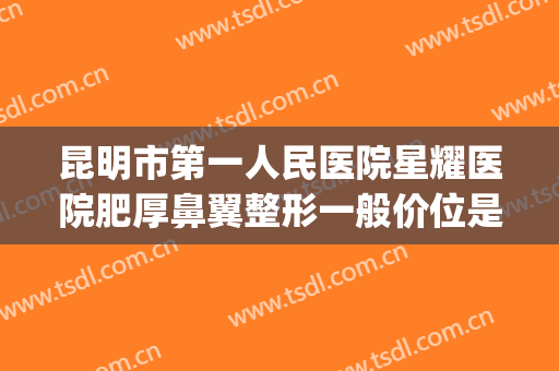 昆明市第一人民医院星耀医院肥厚鼻翼整形一般价位是多少?贵不贵?(昆明好一点的整容医院)
