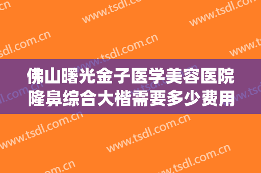 佛山曙光金子医学美容医院隆鼻综合大楷需要多少费用?效果怎么样?(佛山金子整形医院)