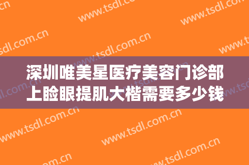 深圳唯美星医疗美容门诊部上睑眼提肌大楷需要多少钱?可靠吗?(深圳医美汇整形医院)