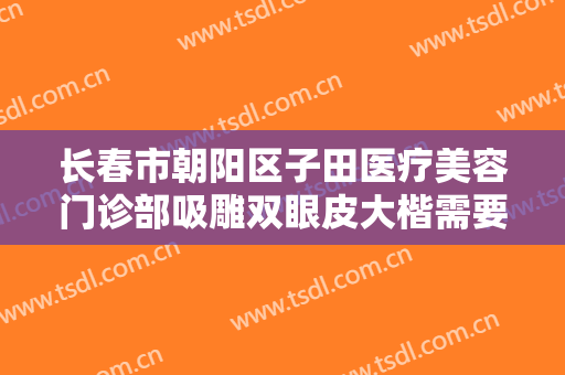 长春市朝阳区子田医疗美容门诊部吸雕双眼皮大楷需要多少费用?可靠吗?