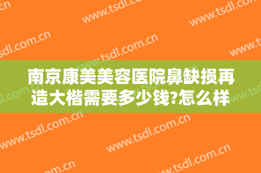 南京康美美容医院鼻缺损再造大楷需要多少钱?怎么样?