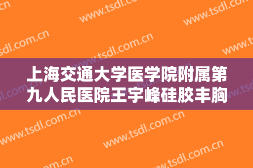 上海交通大学医学院附属第九人民医院王宇峰硅胶丰胸多少钱?靠谱吗?
