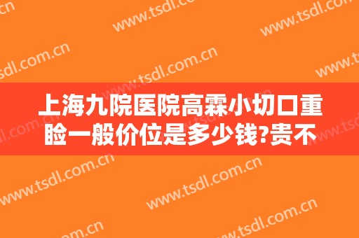 上海九院医院高霖小切口重睑一般价位是多少钱?贵不贵?
