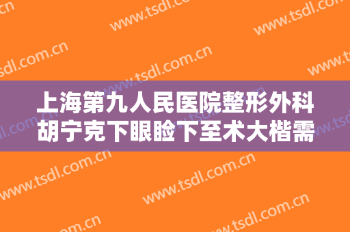 上海第九人民医院整形外科胡宁克下眼睑下至术大楷需要多少钱?多长时间恢复?