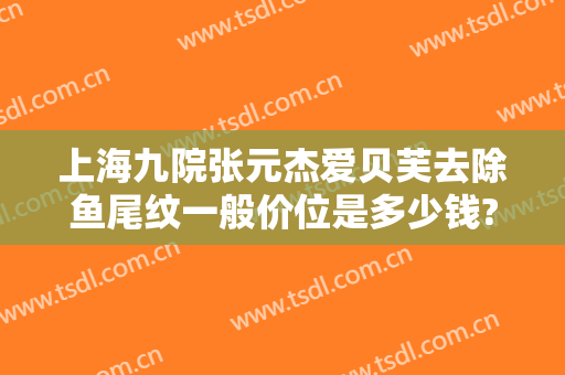 上海九院张元杰爱贝芙去除鱼尾纹一般价位是多少钱?贵不贵?