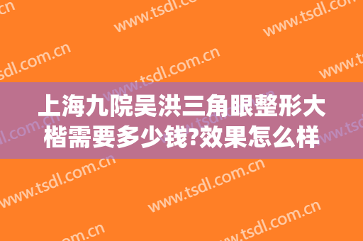 上海九院吴洪三角眼整形大楷需要多少钱?效果怎么样?(上海九院眼睛整形大约多少钱)