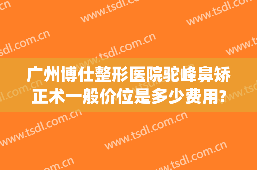 广州博仕整形医院驼峰鼻矫正术一般价位是多少费用?效果怎么样?(广州博仕整形医院如何)