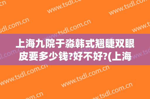 上海九院于淼韩式翘睫双眼皮要多少钱?好不好?(上海九院整形双眼皮价目表2024)