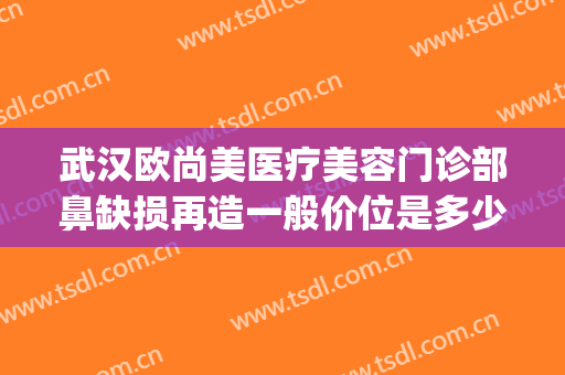 武汉欧尚美医疗美容门诊部鼻缺损再造一般价位是多少费用?可靠吗?(武汉欧尚美医疗整形地址)