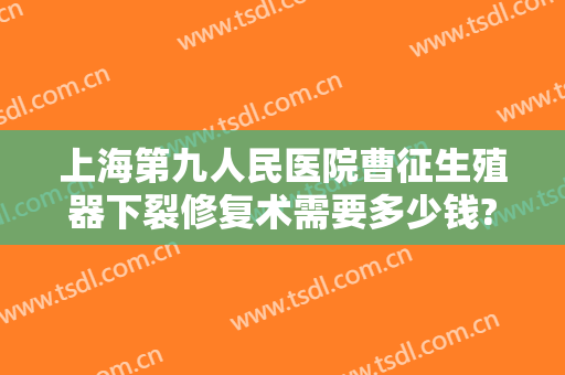 上海第九人民医院曹征生殖器下裂修复术需要多少钱?效果怎么样?