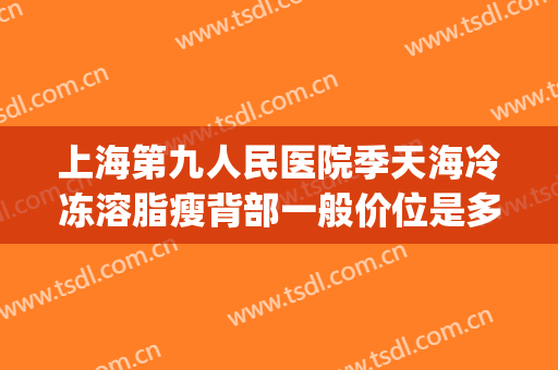 上海第九人民医院季天海冷冻溶脂瘦背部一般价位是多少?好不好?(上海九院冷冻减脂)