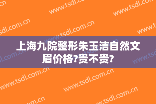 上海九院整形朱玉洁自然文眉价格?贵不贵?