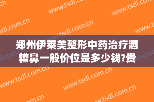 郑州伊莱美整形中药治疗酒糟鼻一般价位是多少钱?贵不贵?(酒糟鼻整形术价格)