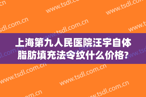 上海第九人民医院汪宇自体脂肪填充法令纹什么价格?怎么样?(上海第九人民医院脂肪填充专家)