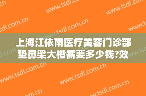 上海江依南医疗美容门诊部垫鼻梁大楷需要多少钱?效果怎么样?