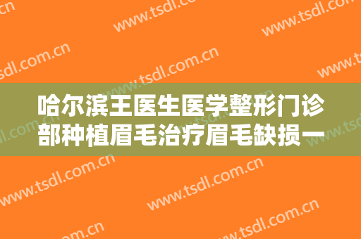 哈尔滨王医生医学整形门诊部种植眉毛治疗眉毛缺损一般多少费用?有哪些优势?