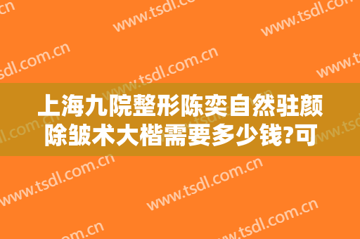 上海九院整形陈奕自然驻颜除皱术大楷需要多少钱?可靠吗?