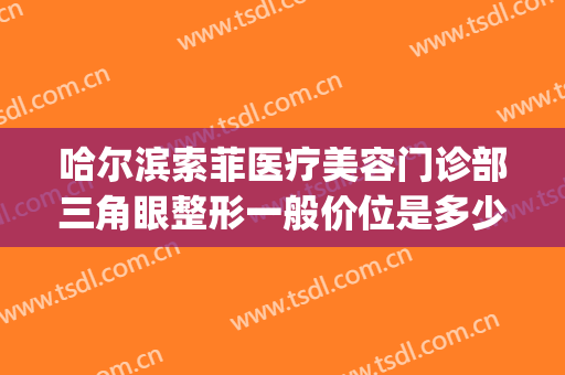 哈尔滨索菲医疗美容门诊部三角眼整形一般价位是多少?靠谱吗?(索菲医疗整形医院位置)