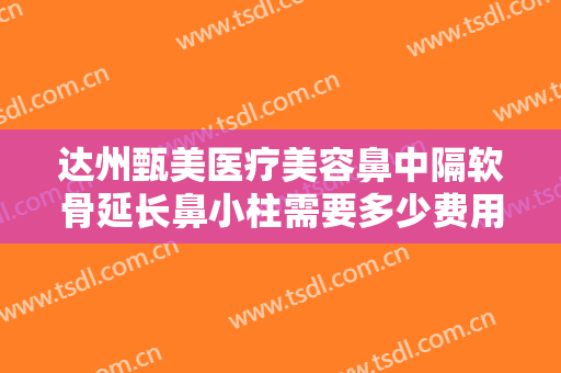 达州甄美医疗美容鼻中隔软骨延长鼻小柱需要多少费用?贵不贵?