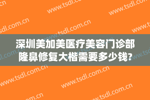 深圳美加美医疗美容门诊部隆鼻修复大楷需要多少钱?有哪些优势?(深圳美容整形医院哪家好)
