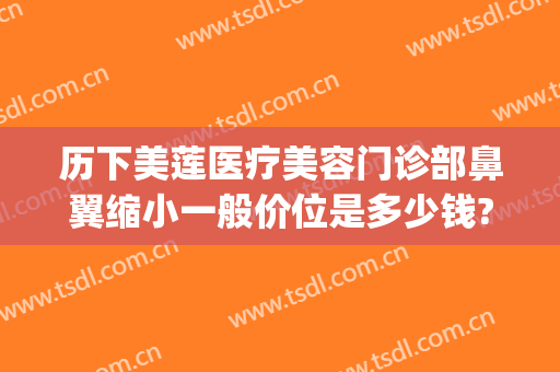 历下美莲医疗美容门诊部鼻翼缩小一般价位是多少钱?效果怎么样?(鼻翼缩小手术多少钱可问深圳美来)