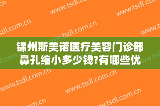 锦州斯美诺医疗美容门诊部鼻孔缩小多少钱?有哪些优势?