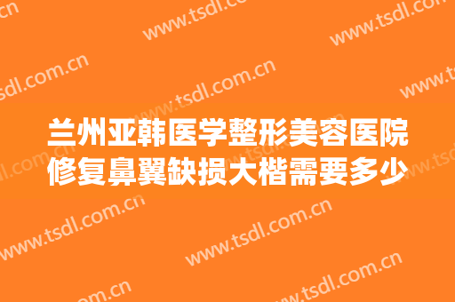 兰州亚韩医学整形美容医院修复鼻翼缺损大楷需要多少钱?怎么样?(兰州亚韩美容整形医院地址)