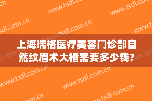 上海瑞格医疗美容门诊部自然纹眉术大楷需要多少钱?好不好?(上海瑞格整形医院正规吗)