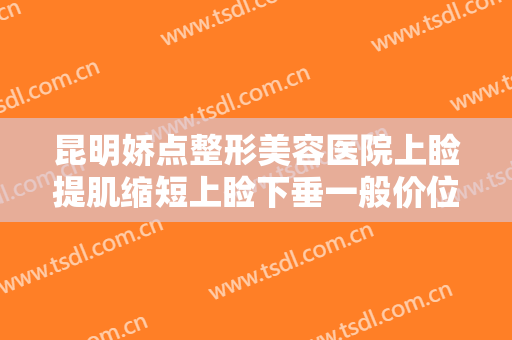 昆明娇点整形美容医院上睑提肌缩短上睑下垂一般价位是多少?贵不贵?
