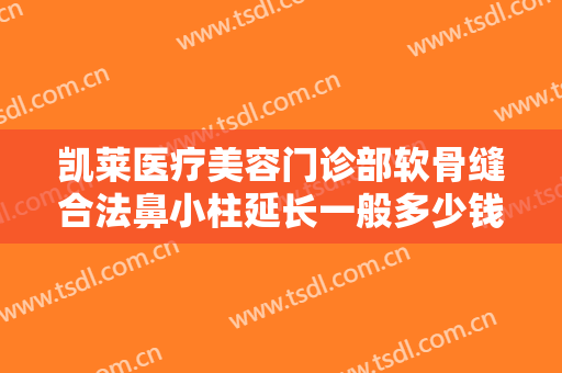 凯莱医疗美容门诊部软骨缝合法鼻小柱延长一般多少钱?贵不贵?